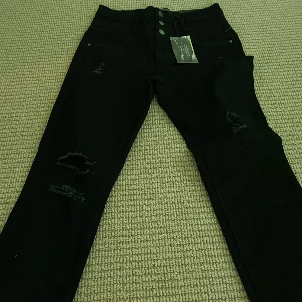 Brand new high-waisted black jeans